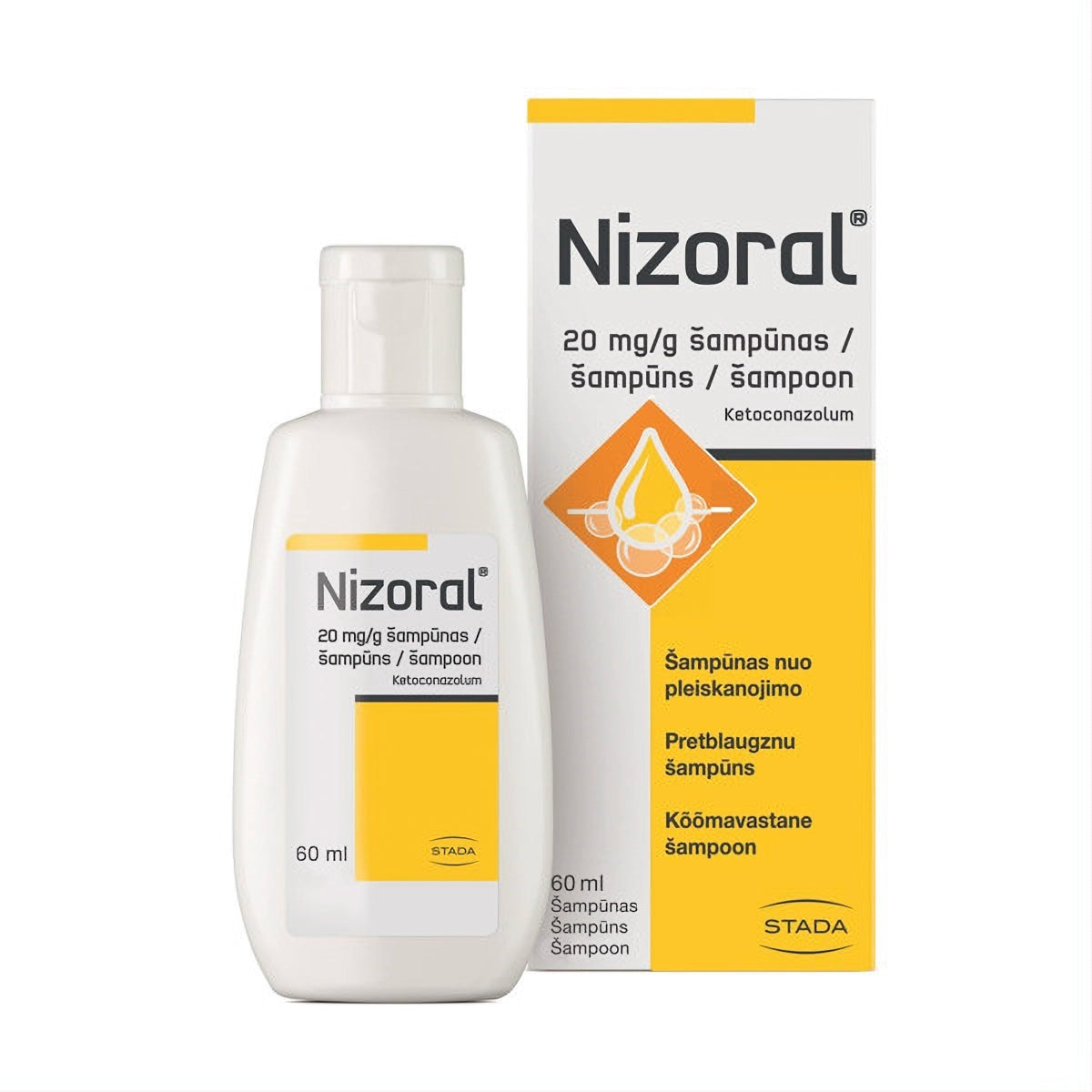 Nizoral shampoo 2% for effective dandruff control and itchy scalp treatment available in USA