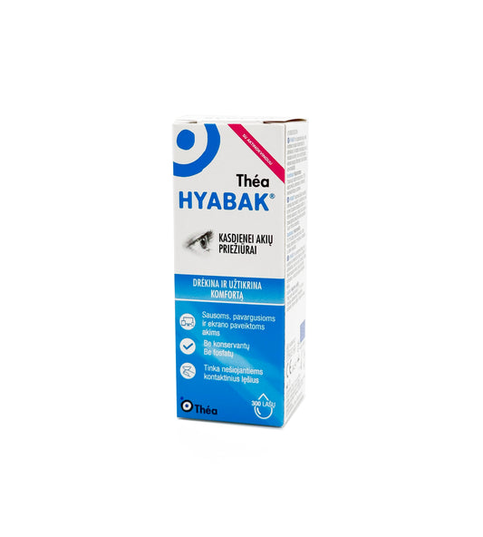 Hyabak Eye Drops 10ml – dry eye relief made in France, available in USA